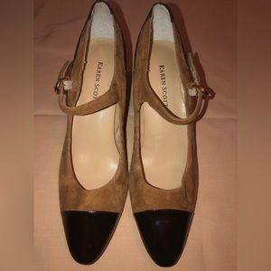 Tan with Brown Patent leather/Suede heeled shoes (Women’s)